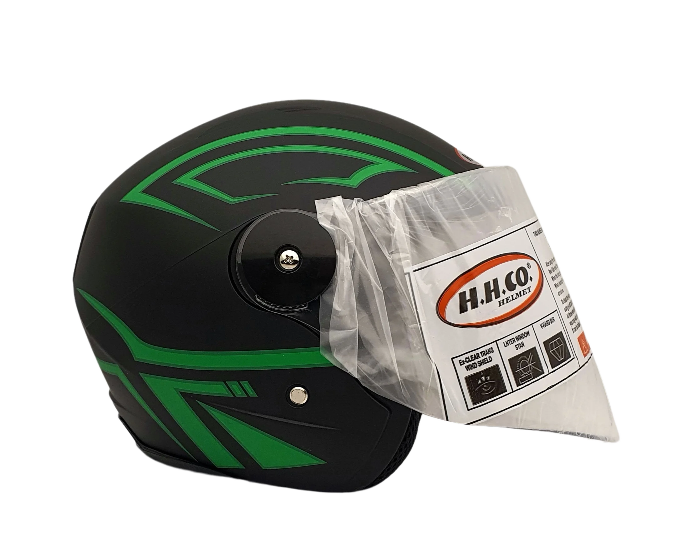 CRUSH 20 BLACK GREEN MATTE Helmet Side View